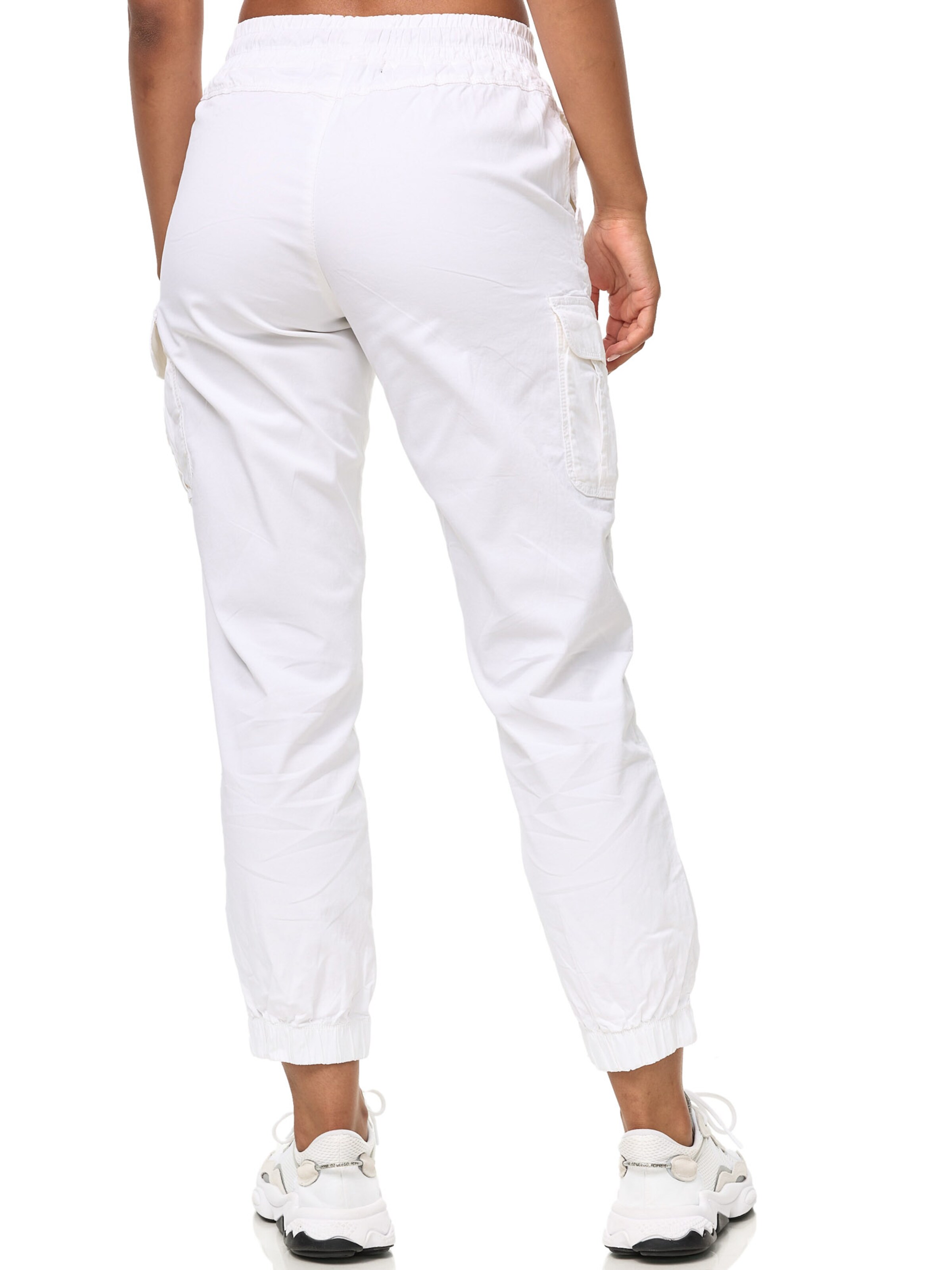 Tazzio Tapered Cargobroek 'F600' in Wit