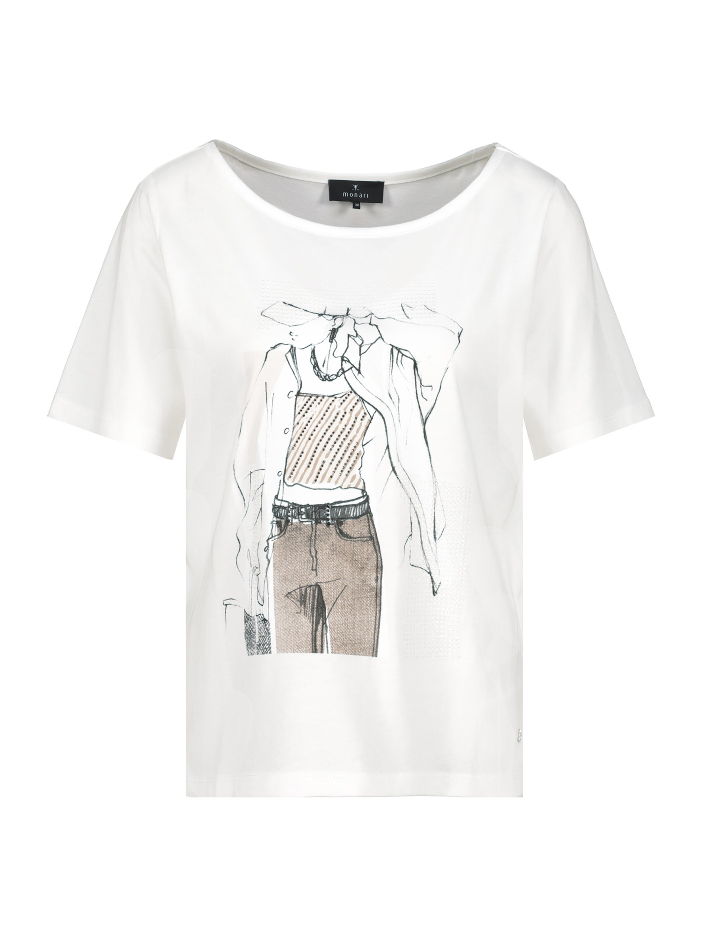 Maglietta di monari in bianco: frontale