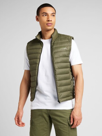 BOSS Bodywarmer 'Calano' in Groen: voorkant