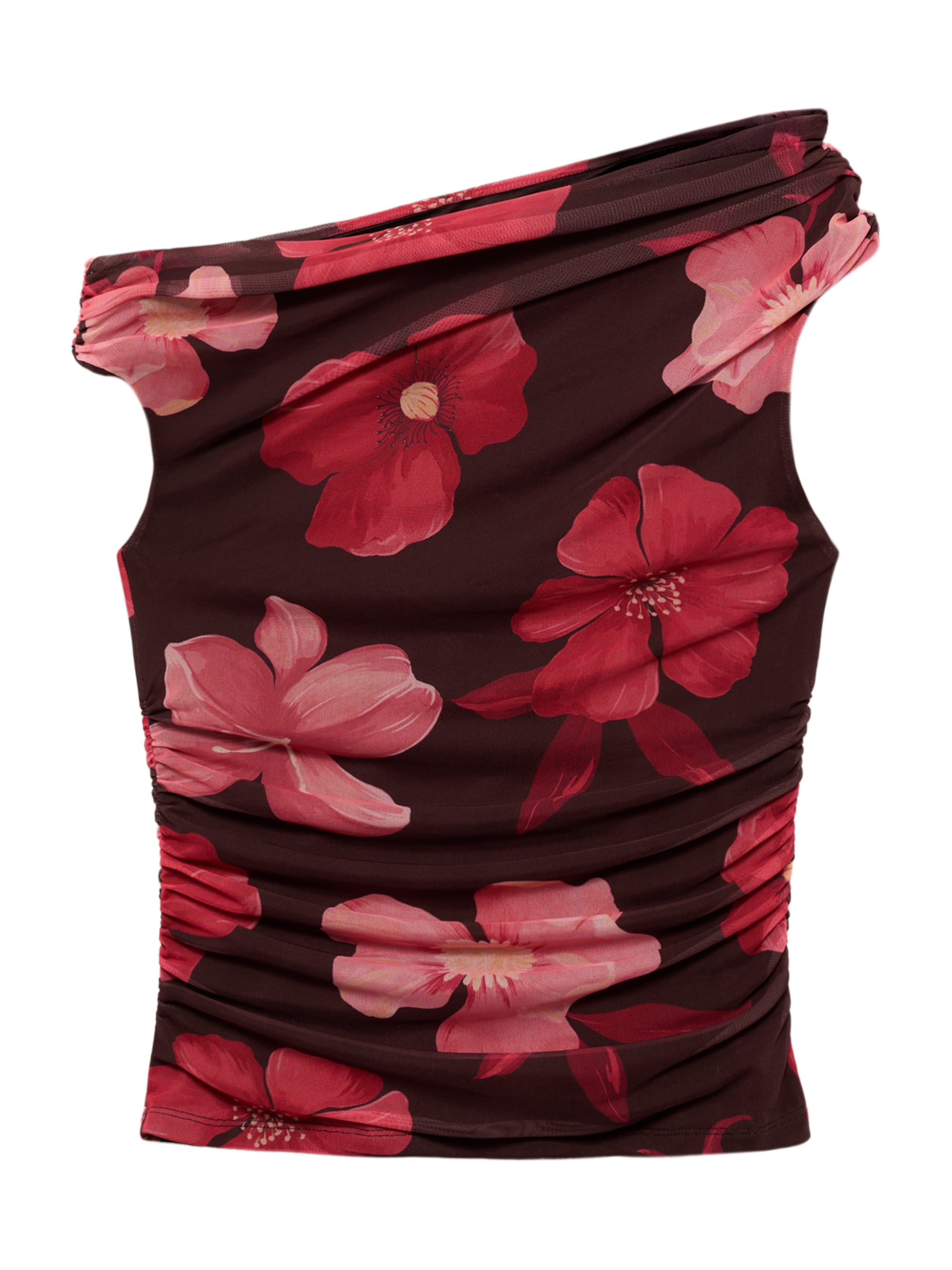 MANGO Top 'MERI' in Brown / Apricot / Light pink / Carmine red, Item view