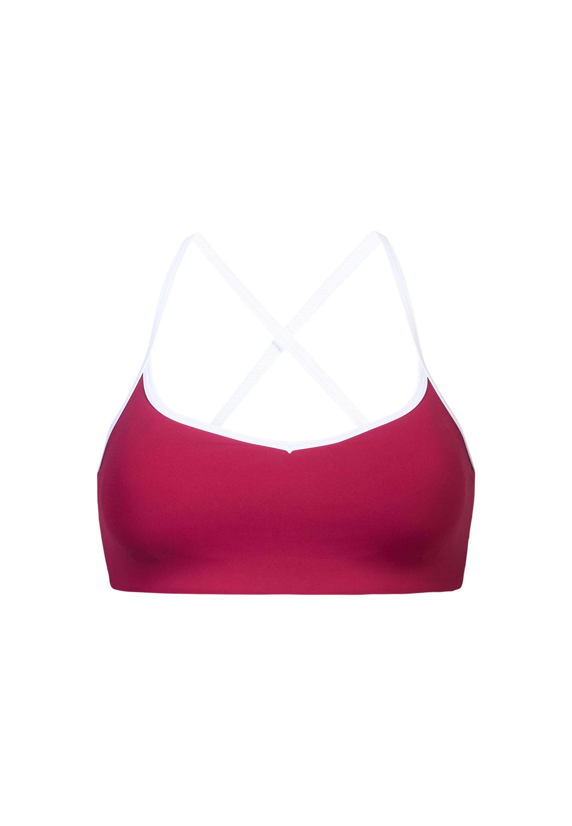 OCEANSAPART Sports Bra 'Valentina' in Cherry red / White, Item view