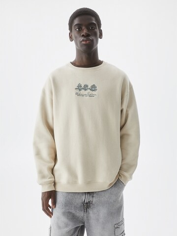 Pull&Bear Sweatshirt in Weiß: Vorderseite