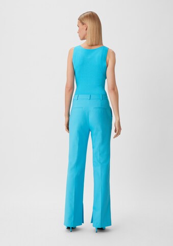 COMMA Flared Pleated Pants in Blue