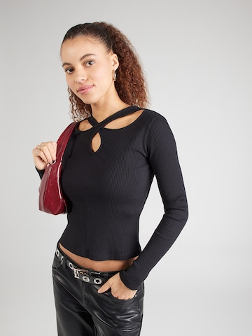 ABOUT YOUMajica 'Delia' - crna boja: prednji dio