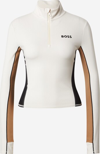 BOSS Тениска 'Endurance' в карамел / тъмносиво / черно / естествено бяло, Преглед на продукта