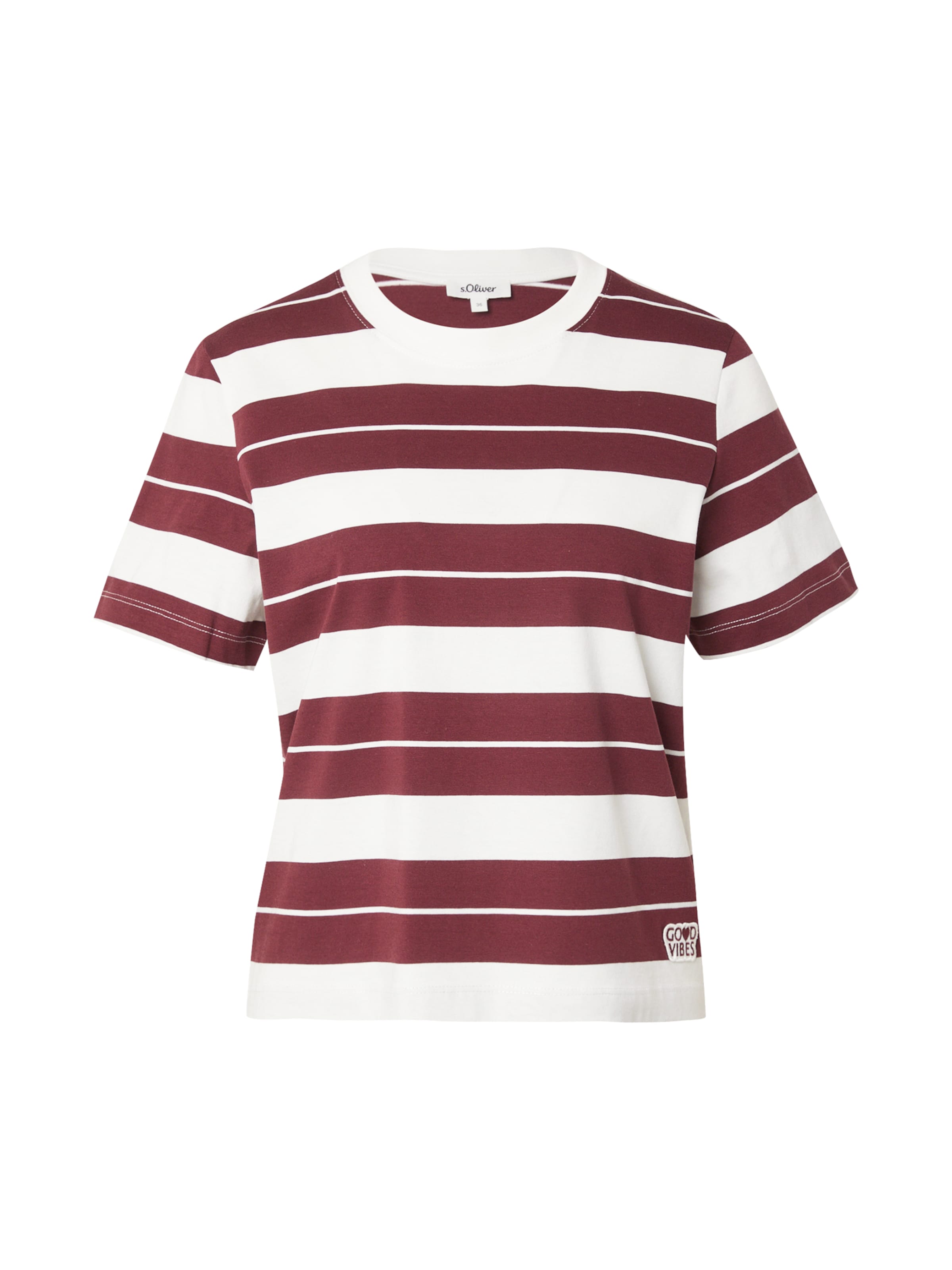 s.Oliver Tričko - bordová / biela, Produkt
