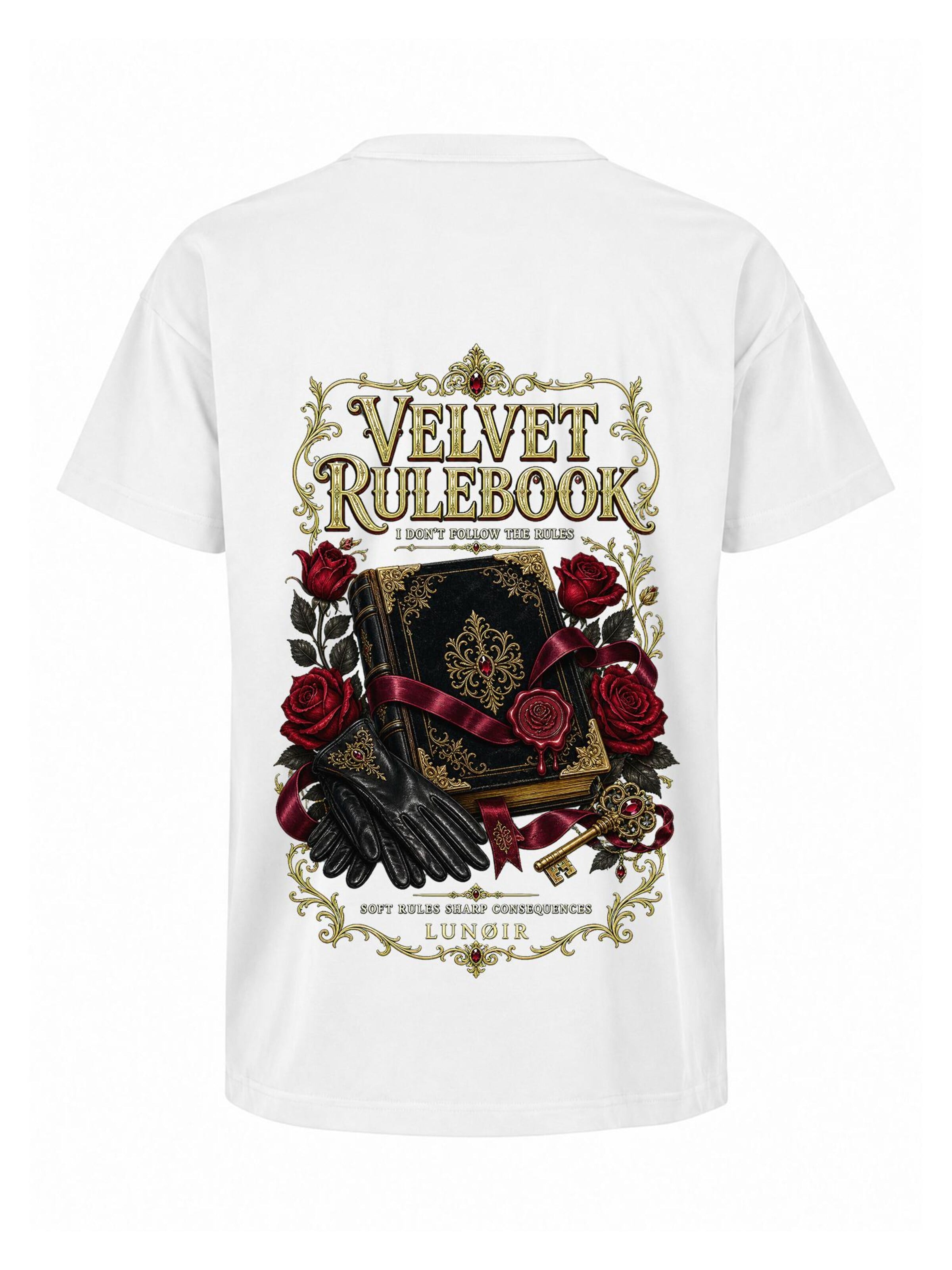 LUNØIR Studio Shirt 'Velvet Rulebook'‌‌‌‌ in Weiß: Vorderseite