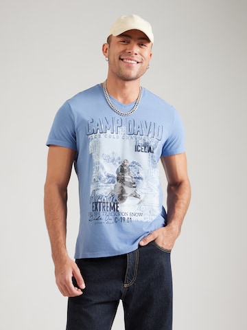 Maglietta di CAMP DAVID in blu: frontale
