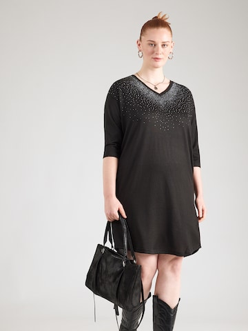 ONLY Carmakoma Kleid 'CARALBA' in Schwarz: Vorderseite