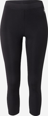 DUNLOP Skinny Workout Pants in Black: front