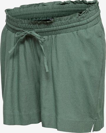 Vero Moda Maternity Loosefit Kalhoty 'VMMMYMILO' – zelená: přední strana