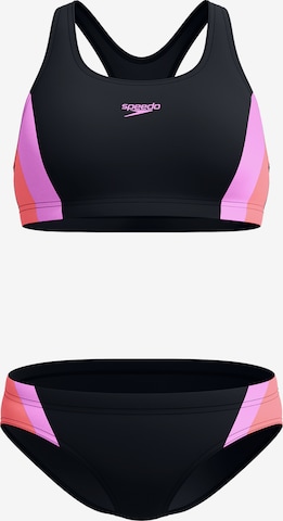 SPEEDO Bustier Sportbikini in Schwarz: Vorderseite