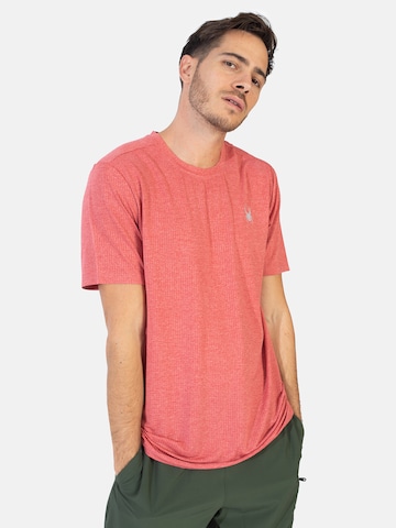 T-Shirt fonctionnel Spyder en rose : devant