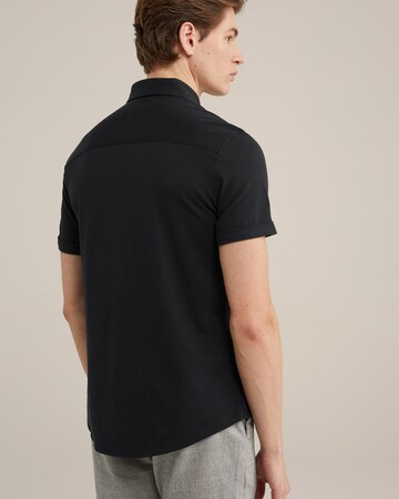 WE Fashion Slim Fit Hemd in Schwarz