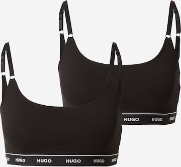 HUGO Red - Soutien Bustier Soutien em preto: frente