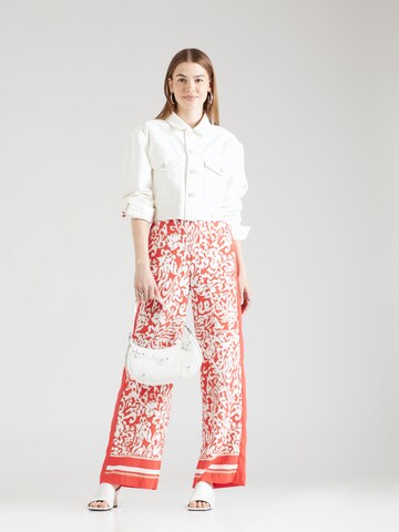 Wide Leg Pantalon COMMA en rouge