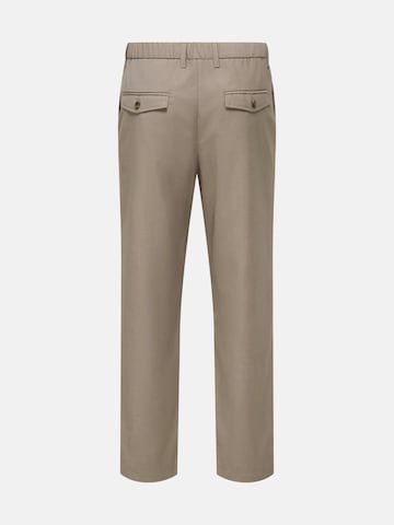 Only & Sons - Tapered Pantalón de montaña 'ONLY & SONS ONSYOKE TAP REG TWILL 0668 PANT FRML PANTALONE' en beige
