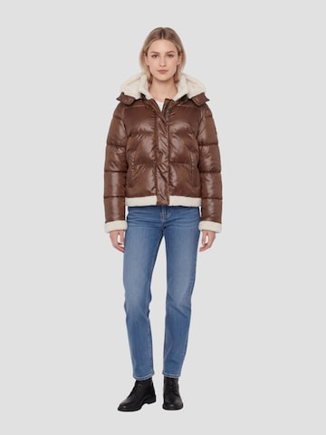 Schott NYC Wintermantel‌‌‌‌‌‌‌ in Braun: Vorderseite