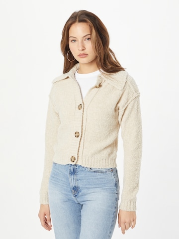 UNITED COLORS OF BENETTON Knit Cardigan in Beige: front