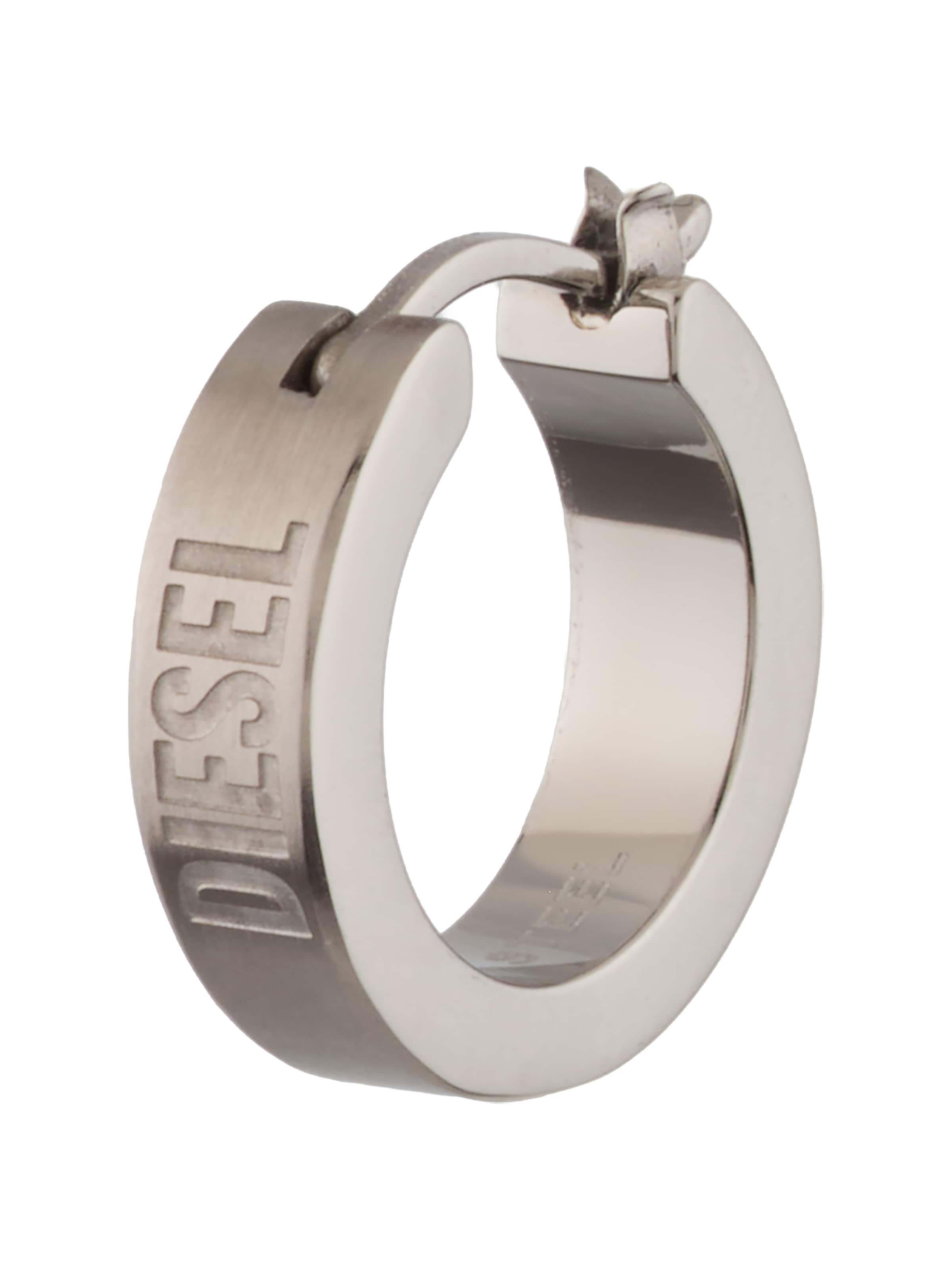 DIESEL Oorbel in Zilver: voorkant