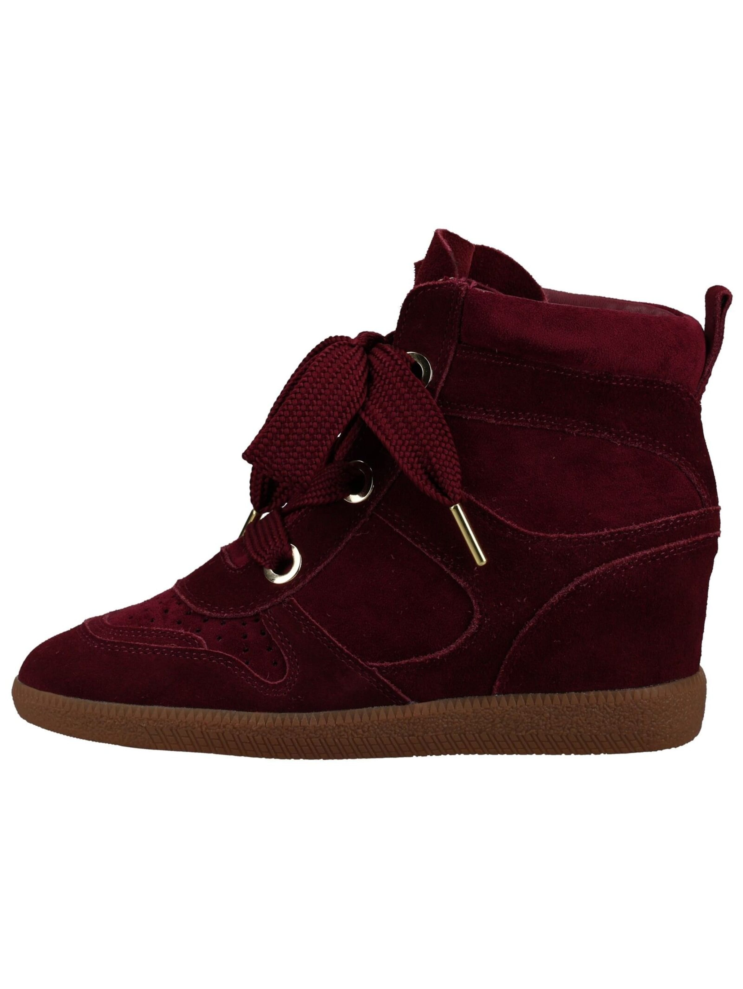 STEVE MADDEN Sneakers hoog in Rood: zijkant