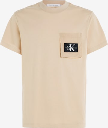 Calvin Klein Jeans T-Shirt in Beige: predná strana