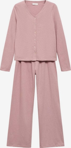 MANGO TEEN Schlafanzug 'Nieve' in Pink: Vorderseite