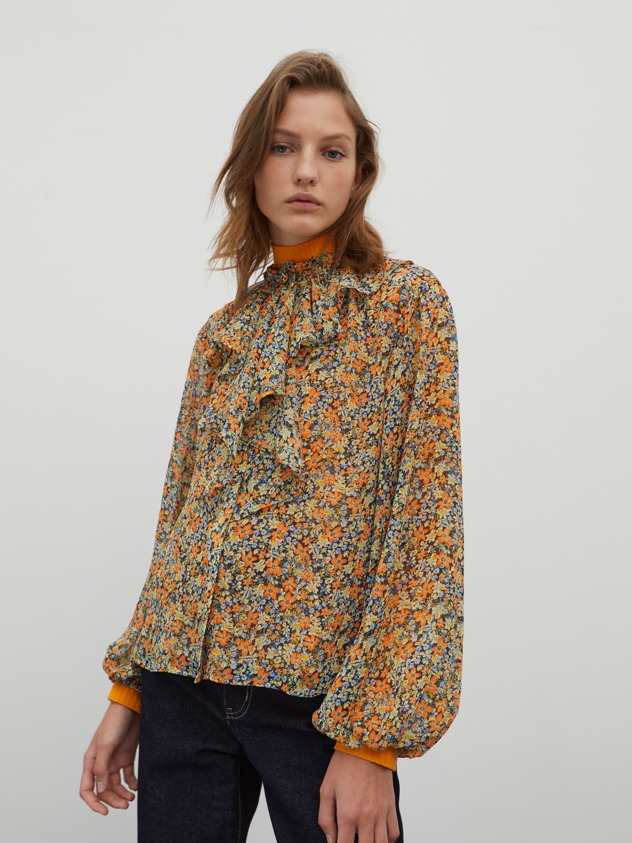 EDITED Produkte Bluse 'Birdy' blau