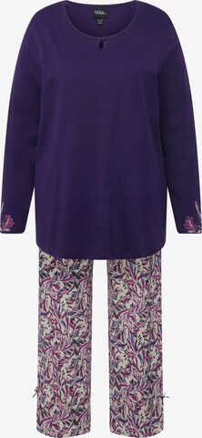 Pyjama Ulla Popken en violet : devant