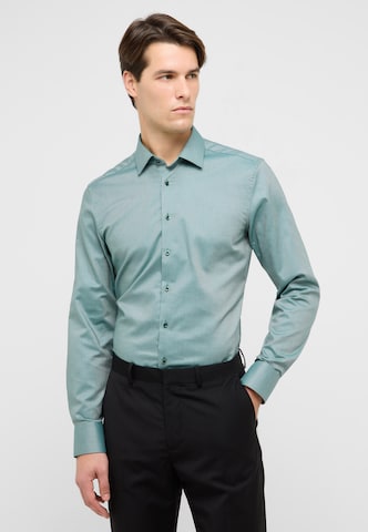 ETERNA Slim fit Zakelijk overhemd in Groen: voorkant