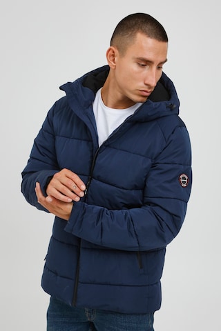 INDICODE JEANS Winterjas 'Herschel' in Blauw: voorkant