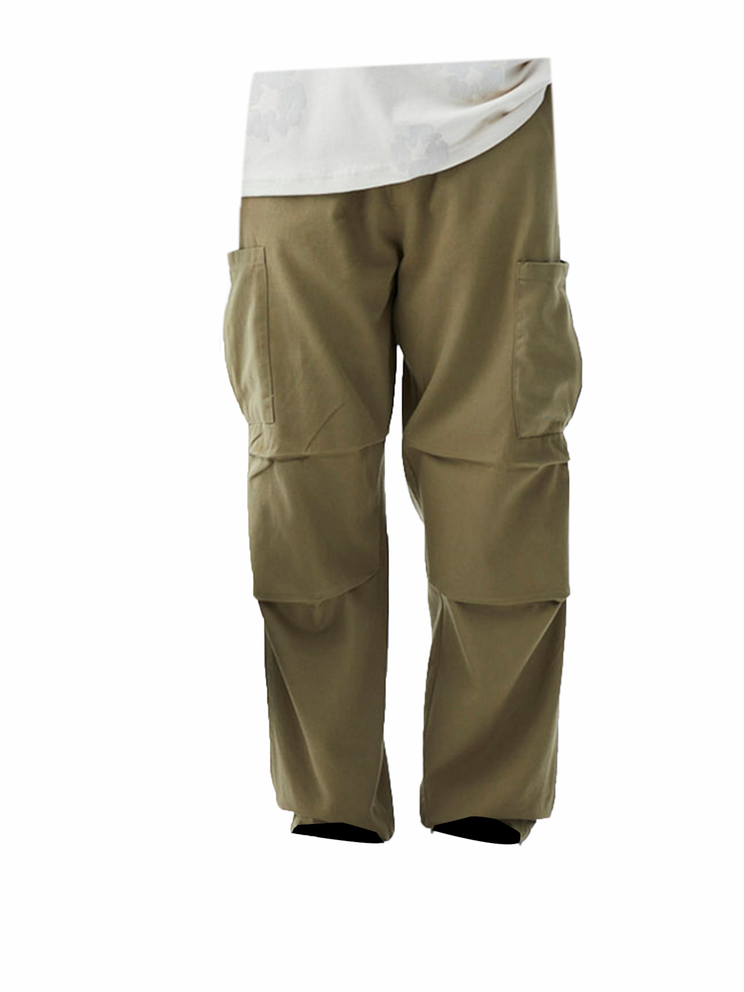 VAMOS CLO Свободный крой Брюки-карго в Зеленый: спереди