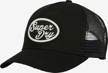 Superdry Cap in Black: front