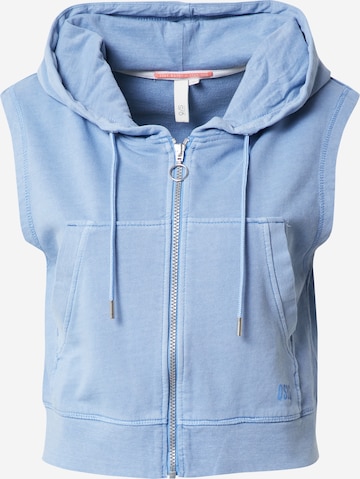 QS by s.Oliver Zip-Up Hoodie in Blue: front
