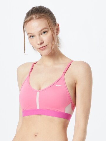 NIKE Bustier Sports-BH 'Indy' i pink: forside
