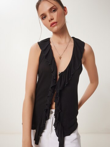 Happiness İstanbul Blus i svart: framsida