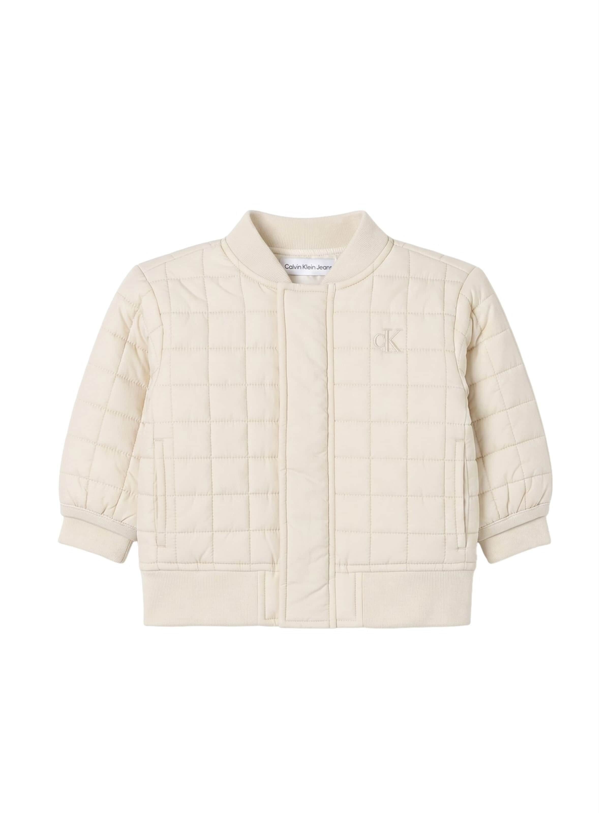 Calvin Klein Kids Winter Jacket in Beige: front