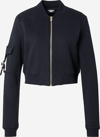 Hoermanseder - Sudadera con cremallera en negro: frente