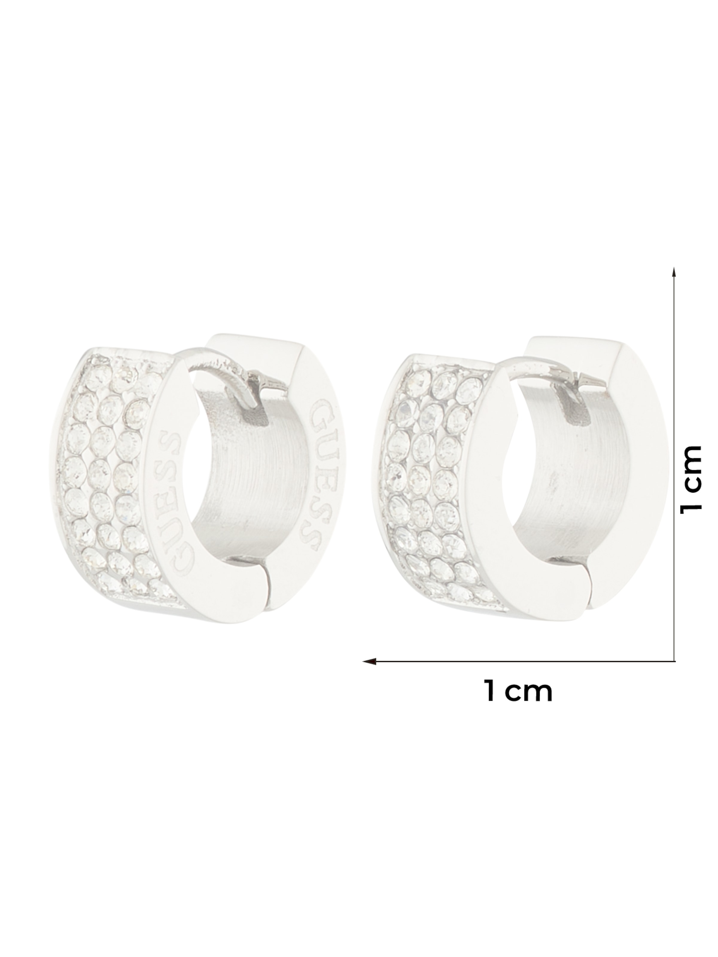 GUESS Náušnice – stříbrná