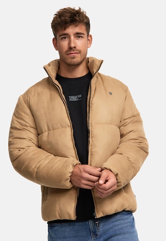 Veste d’hiver INDICODE JEANS en beige : devant