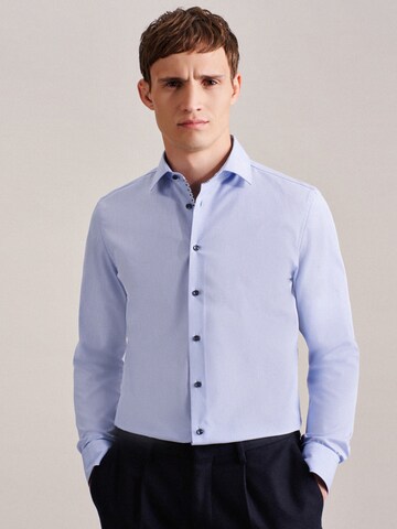 Coupe slim Chemise business SEIDENSTICKER en bleu : devant