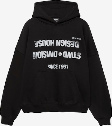 Pull&Bear Collegepaita 'SUDADERA' värissä musta: etupuoli