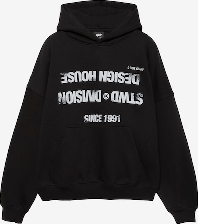 Pull&Bear Sweater majica 'SUDADERA' veličine XS u crna / bijela, Pregled proizvoda