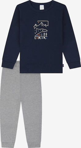 SCHIESSER Pyjama 'Boys World' in Blau: Vorderseite
