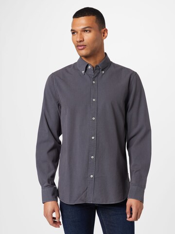 ECOALF Regular fit Button Up Shirt 'ANTEJO' in Grey: front