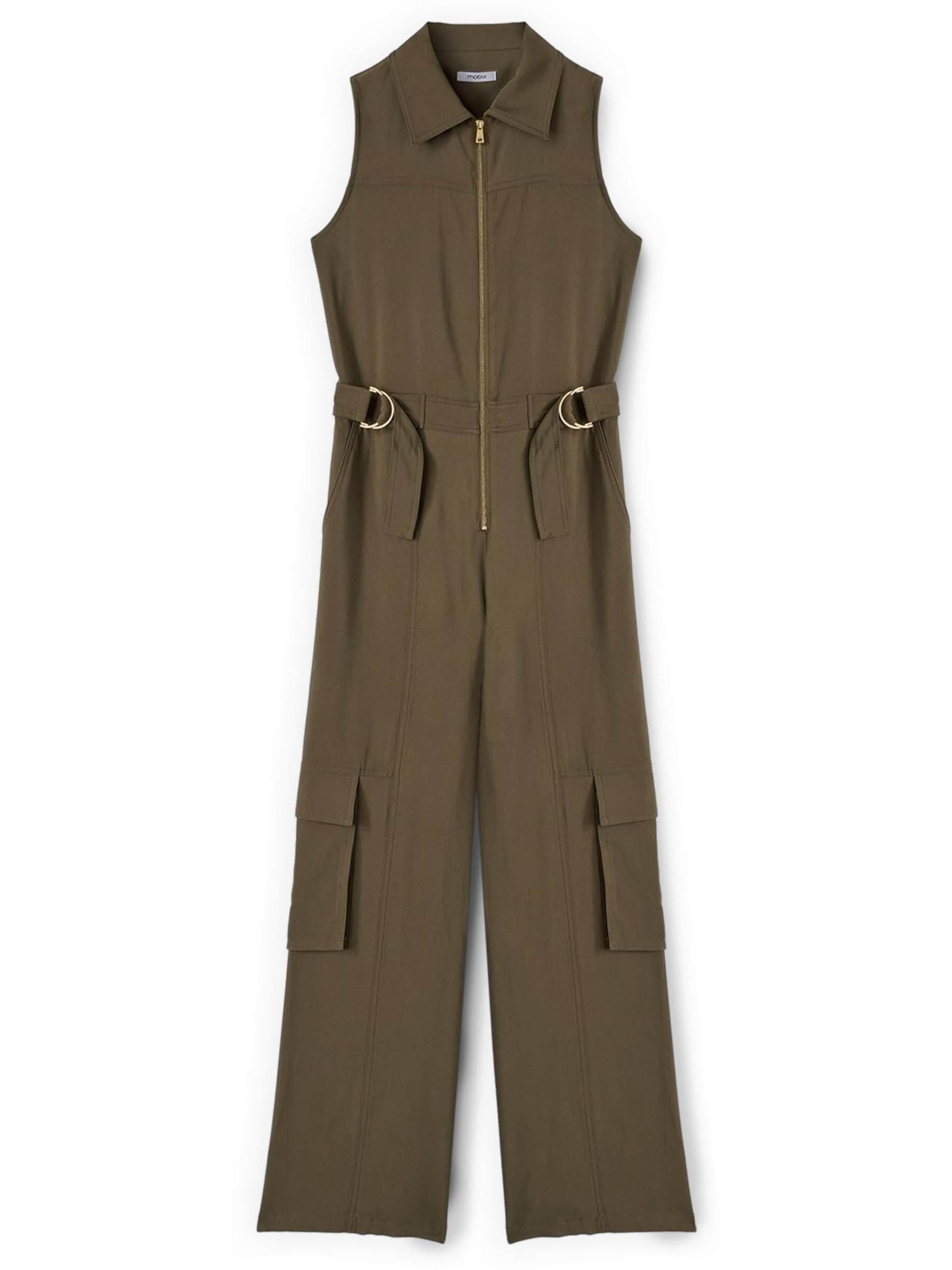 MOTIVI Jumpsuit in Groen: voorkant