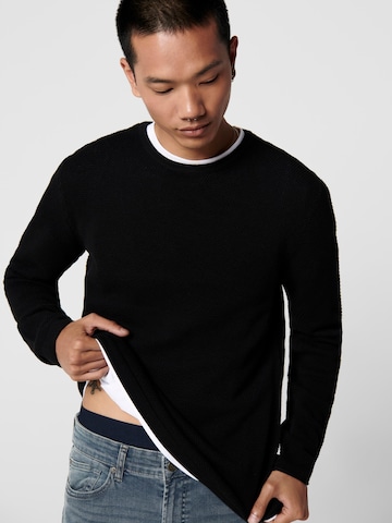 Regular fit Pullover 'Panter' di Only & Sons in nero