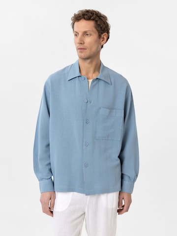 Antioch Regular fit Button Up Shirt 'Ash' in Blue: front