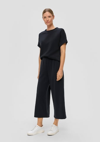 s.Oliver Wide Leg Hose in Schwarz