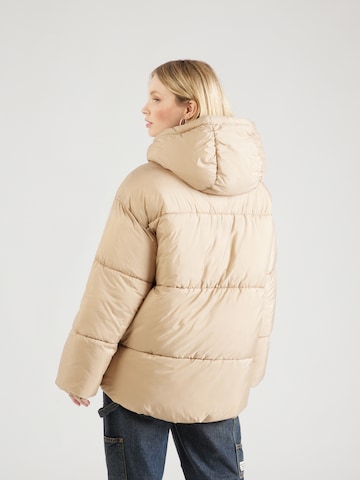 Monki Winter Jacket in Beige